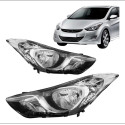 Par Farol  Elantra 2011 2012 2013 2014 Foco Duplo Negra
