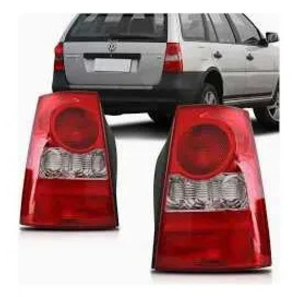 Par Lanterna Parati G4 2005/2010 Ambos Lados Vermelho