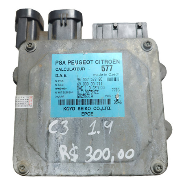 Módulo Direção Eletrica Peugeot Citroen C3 1.4 9655757780