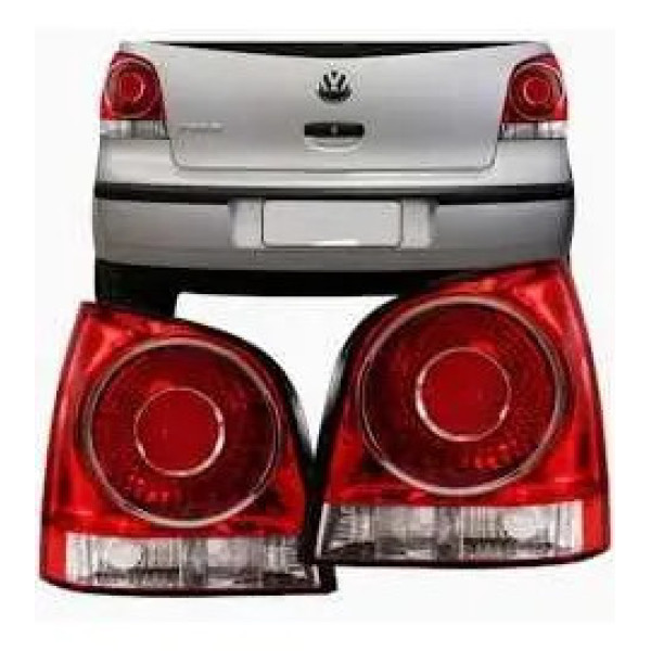 Par Lanterna Polo Hatch 08/15 Bicolor Ambos Lados Bicolor