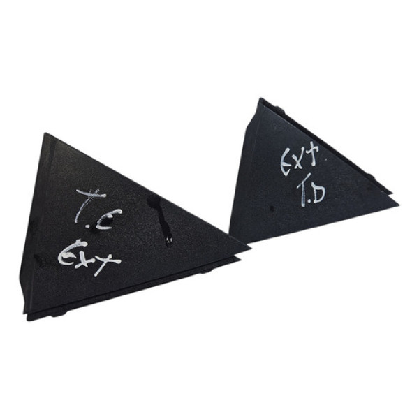 Par Acabamento Externo Porta Traseira Hyundai Hb20 2023/2025 Preto