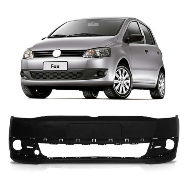 Parachoque Dianteiro Fox 2010 A 2014 Spacefox Liso Cor Preto Preto