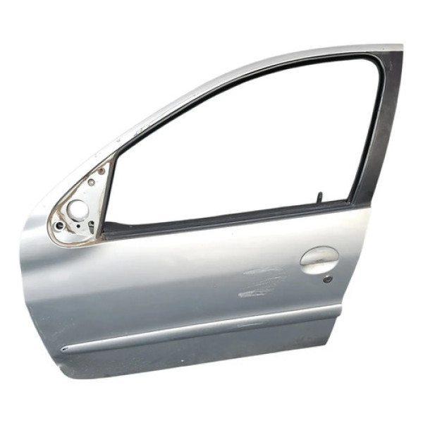 Porta Dianteira Esquerda Peugeot 206 207 Prata Dianteira Esquerdo Prateado