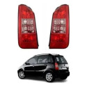 Par Lanterna Fiat Idea  2005 A 2010 Grade Vermelha Ambos Lados Vermelho