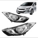 Par Farol  Elantra 2011 2012 2013 2014 Foco Duplo Negra