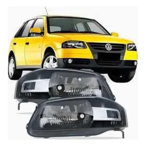 Par Farol Gol G4 Mascara Negra 2006/2012 Ambos Lados