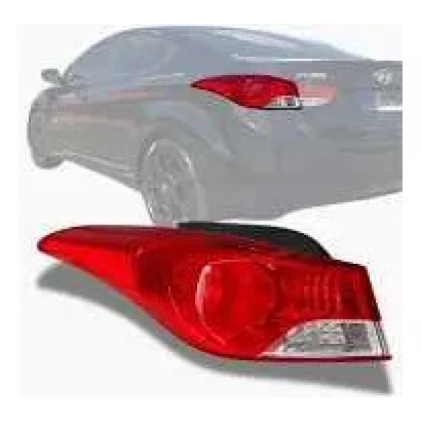 Lanterna Traseira Esquerda Hyundai Elantra 11 A 13 Esquerdo/motorista Vermelho